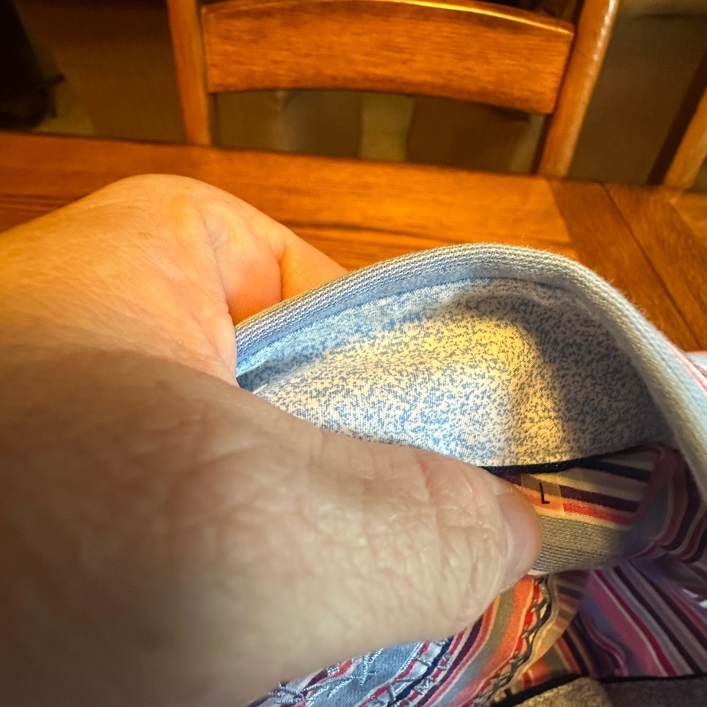 Bugatchi Men's Striped Shirt in Pink, Blue, and White - Picture 4 of 8